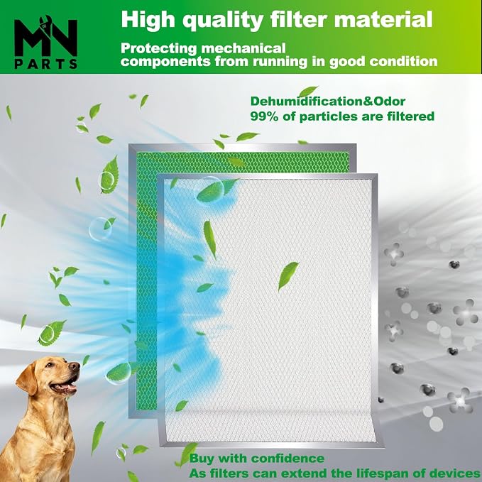 SV66133 HRV Air Exchanger Filter Kit 10-3/4" x 8-3/4" 2 Packs MERV-8 Washable - Image 3