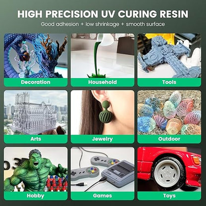 SUNLU 3D Printer Resin 2kg, Fast Curing Standard 3D Resin - Image 3