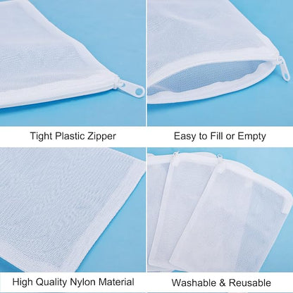 Segarty Filter Media Bags, 10 Pack 0.5mm Fine Mesh 7.7 x 6 Inch White Reusable - Image 5