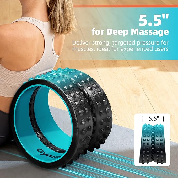 Back Roller for Back Pain Reliefn & Stretching, Deep Tissue Massage Roller Supports Up to 530 lbs / 240 kg, 5.5''-7.5'' Curved Foam Roller for Home Physical Stretching
