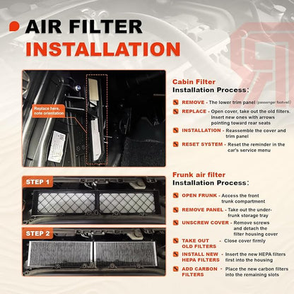 6-Pack HEPA Air Intake Filter & Upgrade Activated Carbon Cabin Air Filter Kit - Image 6