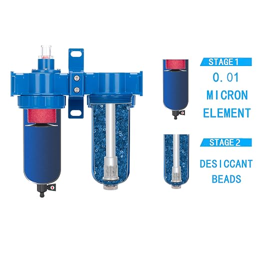 NANPU Zinc Alloy Coalescing Filter & Desiccant Dryer System, Poly Bowl - Image 5