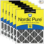 Nordic Pure 16x20x4 Furnace Air Filters MERV 10 Pleated + Carbon 6 Pack by NordicPure