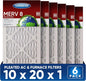 10x20x1 MERV 8 Air Filters 6-Pack, Actual Size 9.7" x 19.7" x 0.75" – Compatible by Unknown