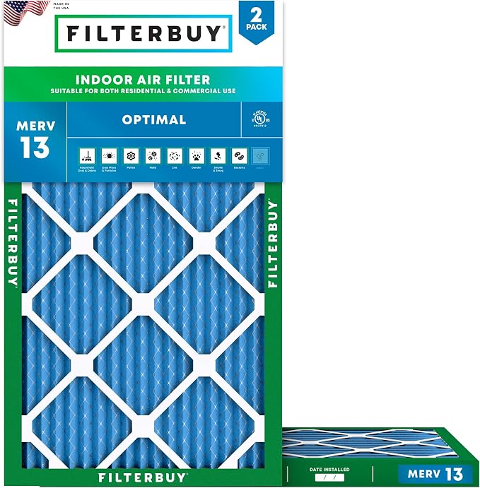 Filterbuy 16x36x1 Air Filter MERV 13 Optimal Smoke & Allergy Defense, by Filterbuy