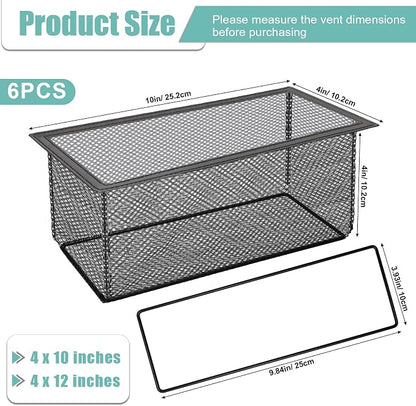 6PCS Floor Register Cover Trap 4"x10", Mesh Floor Vent Screen Net - Image 2