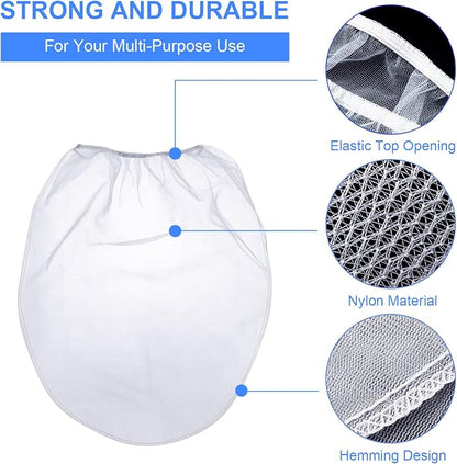 Boao 30 Pieces 1 Gallon Paint Strainer Bags Elastic Opening Strainer Bags White - Image 4
