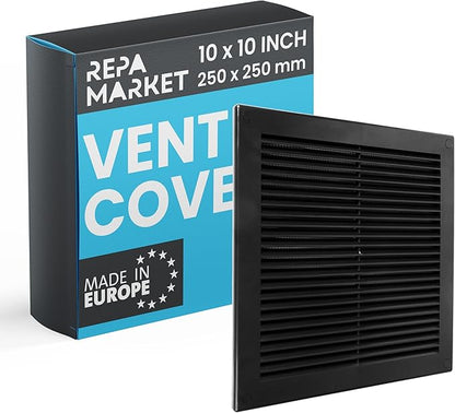 Repa Market 10 x 10 Inch Black Square Air Vent Cover by RepaMarket