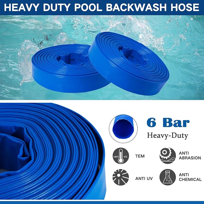 Eastrans 1 1/2 in x 100 ft Pool Backwash Hose Kit - Image 3