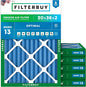Filterbuy 30x36x2 Air Filter MERV 13 Optimal Smoke & Allergy Defense, by Filterbuy
