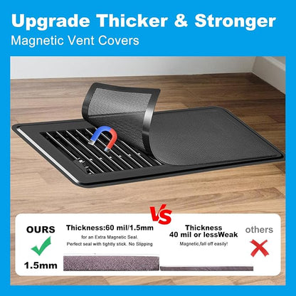 6-Pack Black Magnetic Vent Covers 5x13 Inch - Image 3