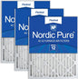 Nordic Pure 16x20x2 Pleated MERV 12 Air Filters 3 Pack by NordicPure