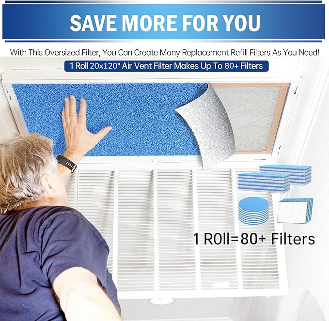 UBeesize Air Vent Filters, MERV 8 Triple Vent Filter Kit - Image 4
