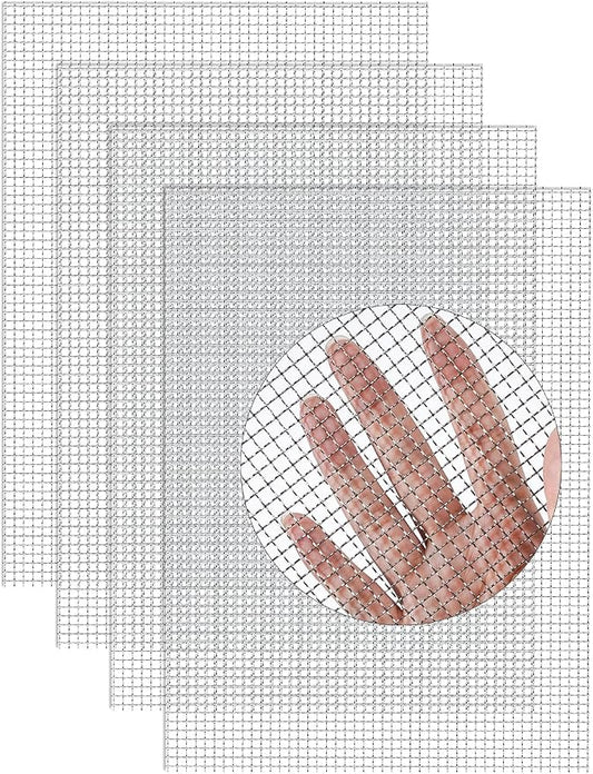 4Pack 5Mesh 10'' x 14'' Wire Mesh Screen, 304 Stainless Steel Anti-Rusted Mesh by TOYPOPOR