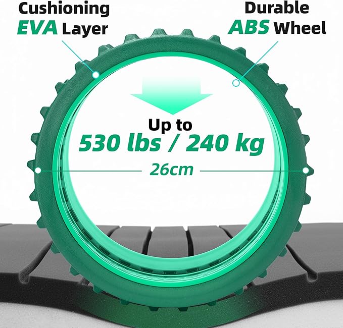 Back Roller for Back Pain Reliefn & Stretching, Deep Tissue Massage Roller Supports Up to 530 lbs / 240 kg, 5.5''-7.5'' Curved Foam Roller for Home Physical Stretching