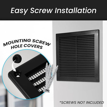 Repa Market 4 x 4 Inch Black Square Air Vent Cover - Image 4