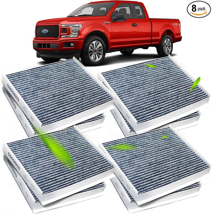 8 pcs Cabin Air Filter Set for 2015-2025 Ford F150, 2017-2025 F250 F350 F450 by COCOAUTO