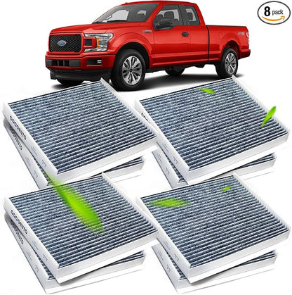 8 pcs Cabin Air Filter Set for 2015-2025 Ford F150, 2017-2025 F250 F350 F450 by COCOAUTO