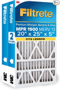 Filtrete 20x25x5 AC Furnace Air Filter, MERV 13, MPR 1900, Premium Allergen by Filtrete