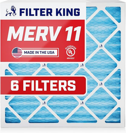 Filter King 8x35.5x1 Air Filter | 6-PACK | MERV 11 HVAC Pleated A/C Furnace by FilterKing