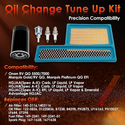 Tune Up Kit 140-3116 Air Filter, 122-0836 Oil Filter & Fuel Filter - Image 2