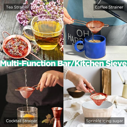 Homestia Fine Mesh Strainer for Kitchen, 304 Stainless Steel Cocktail Sieve - Image 4
