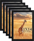 TKYGU 11x14 Picture Frame Set of 5,Wooden Frame 11x14 Wall Gallery Poster Photo frame Black with Durable Shatter Resistant Plexiglass for Wall Mounting Family -friend- wedding best gift