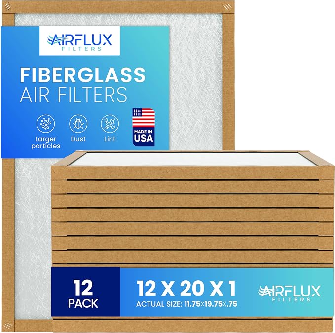 Fiberglass Air Filter -12x20x1Air Filter 12 Pack by Unknown