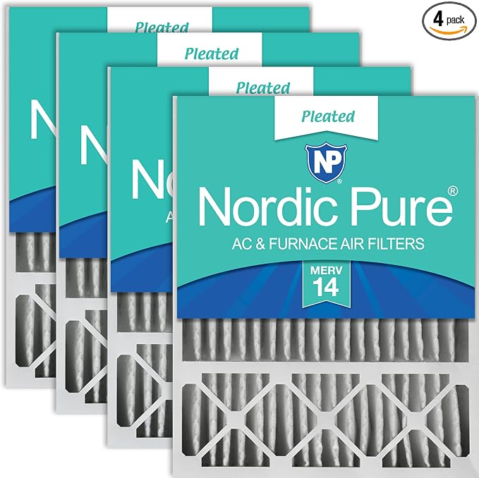 Nordic Pure 20x25x5 Honeywell/Lennox Replacement MERV 14 Air Filters 4 Pack by NordicPure