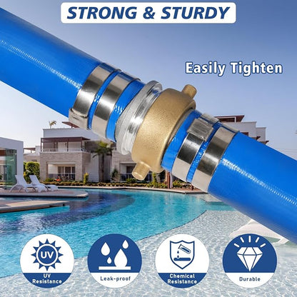1.5" x 50 ft Backwash Hose for Swimming Pools, Heavy Duty PVC Lay Flat Water - Image 4