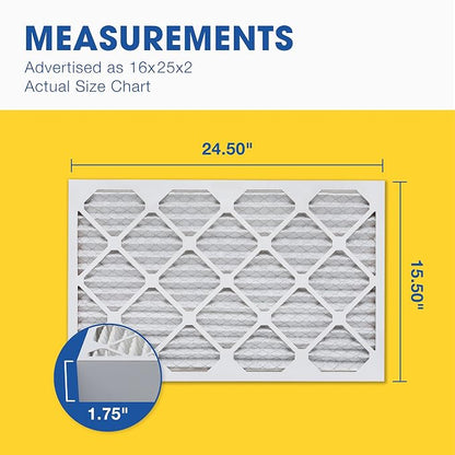 Aerostar 16x25x2 MERV 13 Pleated Air Filter, AC Furnace Air Filter, 12 Pack - Image 2
