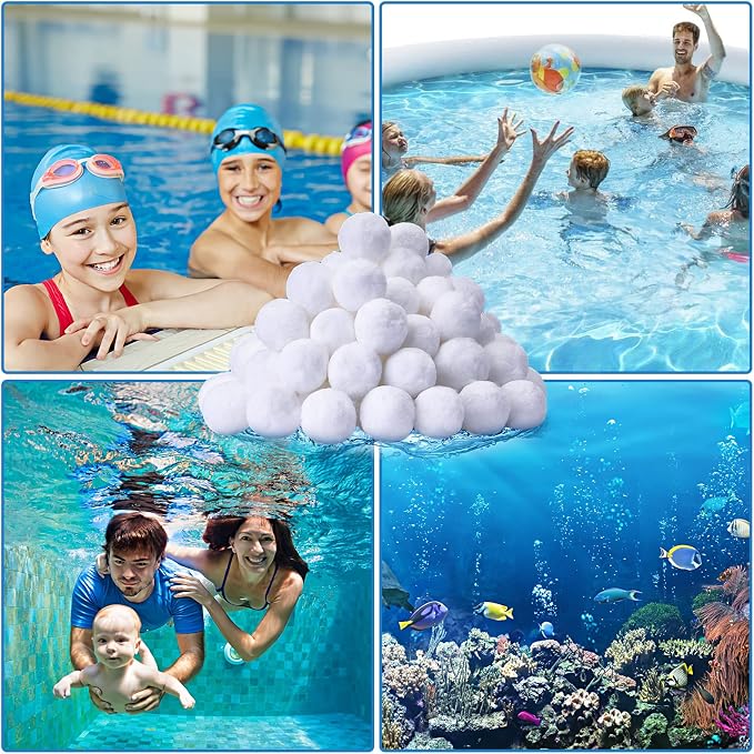 QwayHome 1.54 lbs Pool Filter Balls, Reusable Filter Sand Balls - Image 7