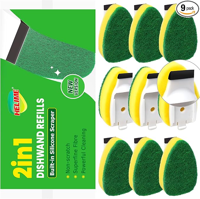 Dishwand Refills Sponges Heads by HELIME