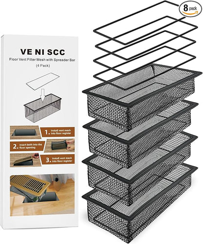 Floor Vent Screen Net for Home Floor, Floor Register Cover Trap 4 x 12 Inch by VE+NI+SCC