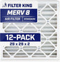 Filter King 29x29x2 Air Filter | 12-PACK | MERV 8 HVAC Pleated A/C Furnace by FilterKing