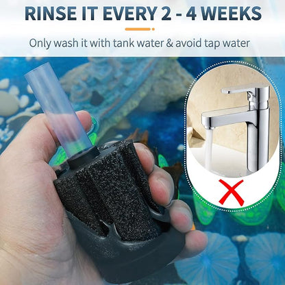 Pawfly Aquarium Nano Bio Sponge Filter Quiet Betta Fry Shrimp and Small Fish - Image 6