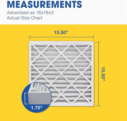 Aerostar 16x16x2 MERV 13, Pleated Air Filter, Box of 6, Made in the USA - Image 2