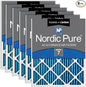 Nordic Pure 12x20x1 Pleated Air Filters MERV 7 Plus Carbon 6 Pack by NordicPure