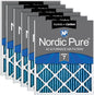 Nordic Pure 16x20x1 Pleated Air Filters MERV 7 Plus Carbon 6 Pack by NordicPure