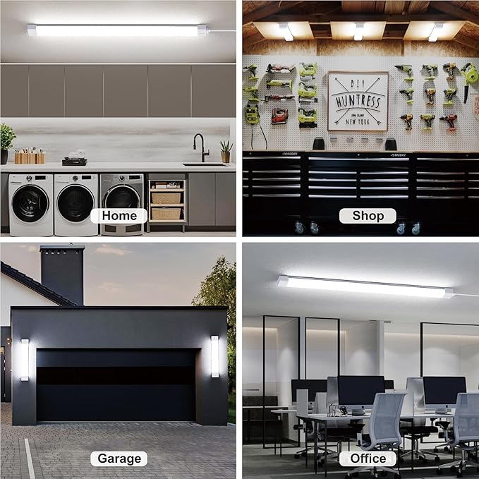 ONIDEK Under Cabinet Lights with Plug. 2700K-6500K Dimming and Color. with Wireless Control Panel and Remote Control.25W 2500LM for Garage, Kitchen, Bathroom, Closet, Office (36 inch)