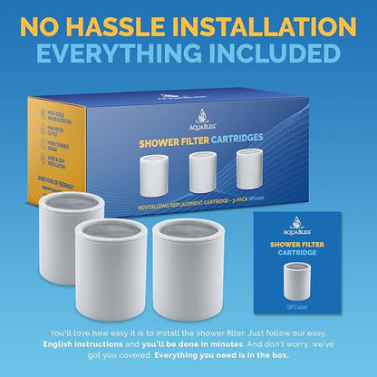 AquaBliss High Output Shower Filter Replacement Cartridge – Reduces Chemicals & - Image 2