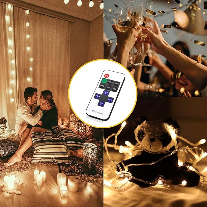 RF Mini Wireless Remote Controller for Single Color 3528 5050 LED Strip Lights, Wireless Remote Control with USB and DC Connector, RF Dimmer for 12V DC LED Ribbon, Shelf Lights