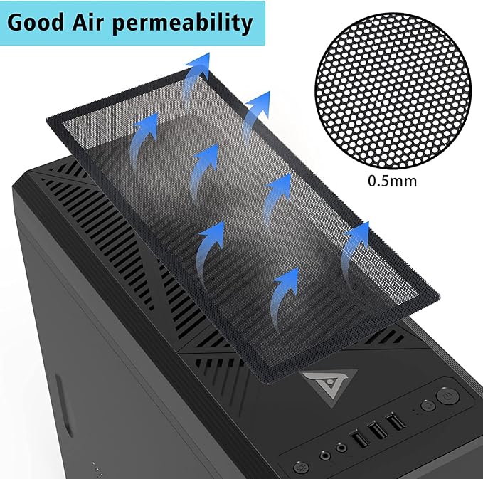 280x140mm PC Case Dust Mesh Filter, Magnetic Frame Computer Fan Dust Mesh PC - Image 4