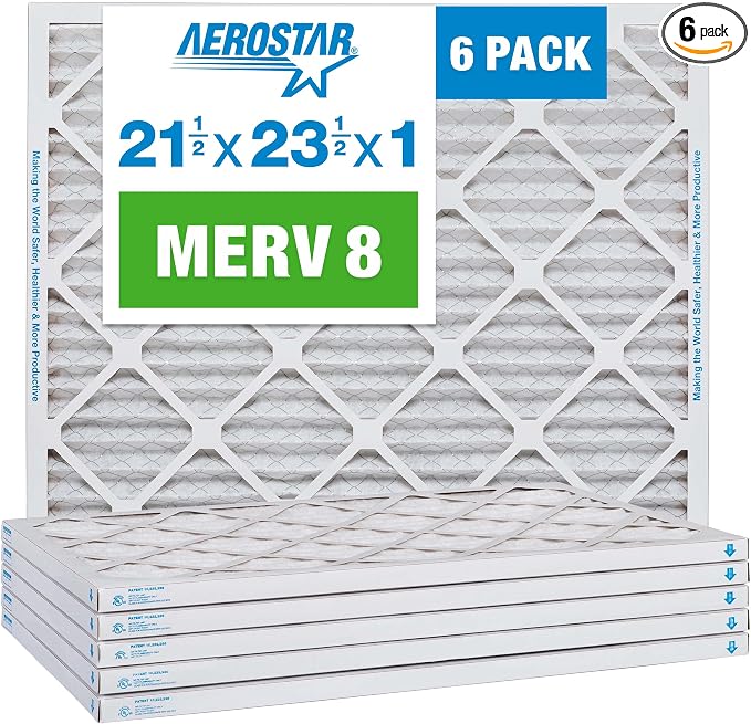 Aerostar 21.5x23.5x1 MERV 8-6 Count by AirFiltersDelivered