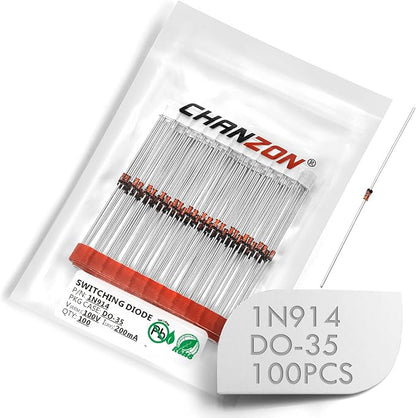 Chanzon 1N914 Small Signal Fast Switching Diodes High-Speed Axial 200mA 100V - Image 5