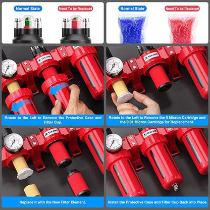 TAILONZ PNEUMATIC 0-150PSI 1/4 Inch NPT Aluminum Alloy Industrial Grade Three - Image 6