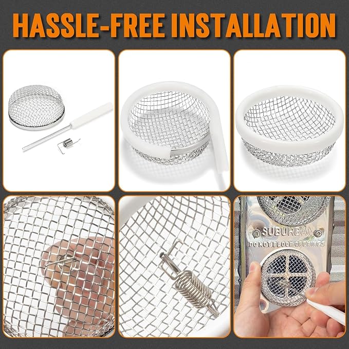 TONDA RV Furnace Vent Screen, Bug Screens Heater Vent Cover - Image 6