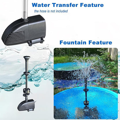 Pond Filter with Pump Fountain Kits, Submersible Pump Pond Fountain Koi Pond - Image 6
