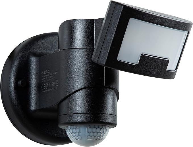 Outdoor Motion Sensor Tracking LED Floodlight Security Light (Black) Versonel Nightwatcher VSL90, Rotating Movement for Intruder Deterrent
