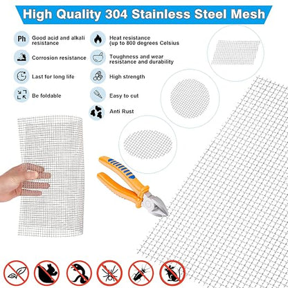 Valchoose Upgraded 2Pack Mesh Screen Crimped 304, 5 Mesh 11 X 14.2 inch - Image 6
